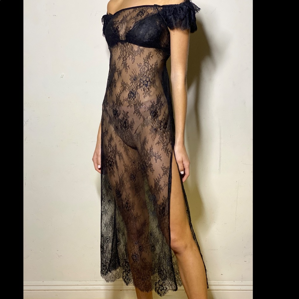RAT & BOA Ferretti black lace dress size small